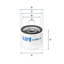 Filtro olio UFI 23.262.00