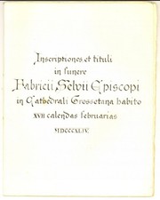 1845 GROSSETO Inscriptiones et