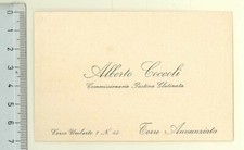Biglietto da visita vintage Alberto Coccoli Torre Annunziata - pasta