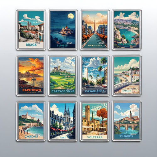 Acrylic travel city holiday - acrylic,