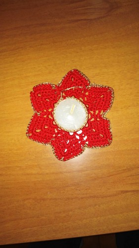 Porta candele natalizio - porta,