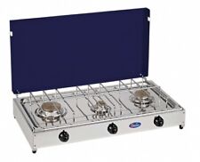Fornello 3 fuochi a gas Gpl / Metano con piano acciaio inox 5523GB Parker ita