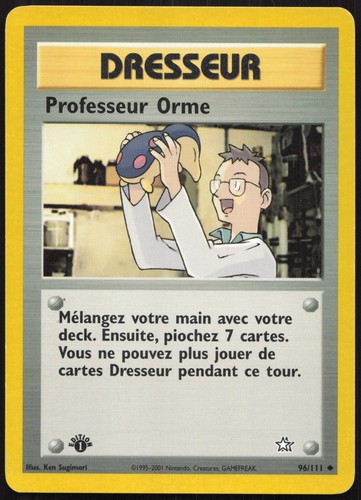 Carte pokémon professeur orme - professeur,