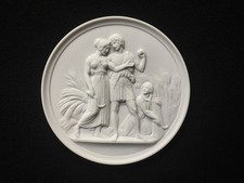 Royal Copenhagen - Bing & Gröndahl - Bassorilievo IN Porcellana Biscuit " Estate