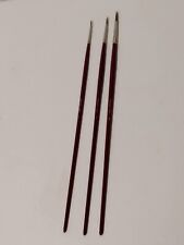 SET 3 ANTICHI PENNELLI PROFESSIONALI PELO DI BUE TONDI MANICO LUNGO MONET MOXEN