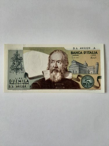 2000 lire galileo 1973 - 2000,