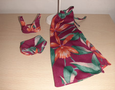 BIKINI PAREO BARBIE HAWAIIAN 1982 STEFFIE FACE ABITI SUPERSTAR CLOTHES RARISSIMI