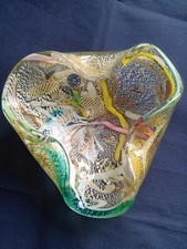 POSACENERE  TUTTI  FRUTTI  IN  VETRO  DI  MURANO  DI  DINO  MARTENS,  ANNI  50'