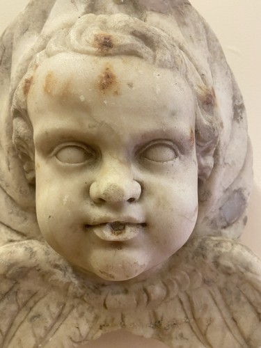 Scultura marmo acquasantiera - scultura,