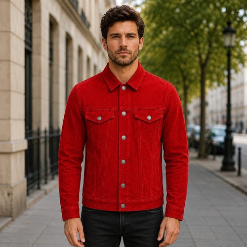 Genuine suede leather jacket - suede,
