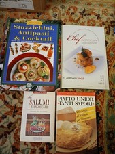 Lotto 4 Libri Cucina Stuzzichini Antipasti Chef Salumi Piatto Unico Insaccati