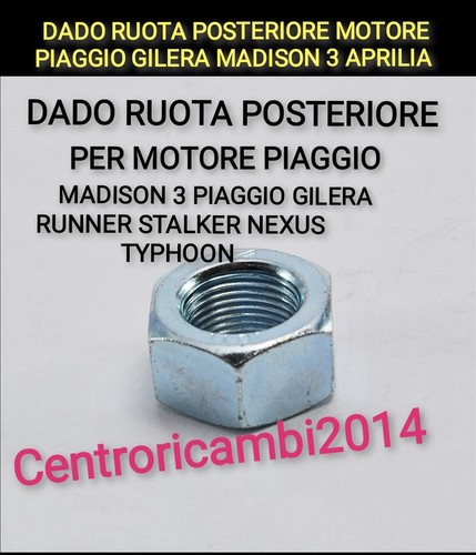 Dado ruota posteriore motore - ruota,