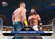 2025 Topps Now WWE #107 John Cena AJ Styles Crown Jewel PREVENDITA