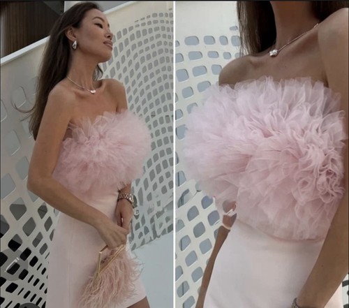 Mini abito zara rosa tulle - mini,