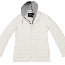 HERNO IN-TECH GIACCA BLAZER DOPPIO DAVANTI BLU PUFFER TAGLIA 50 UOMO