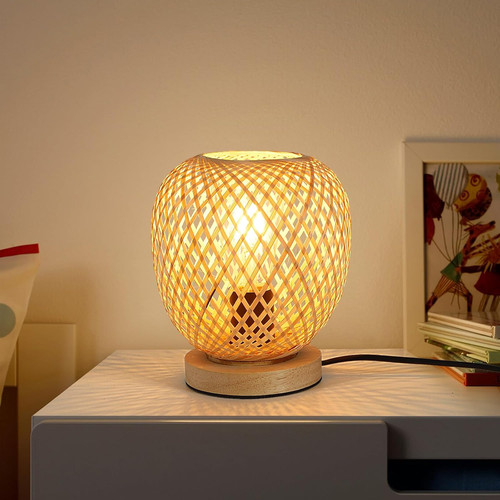 Bambù intrecciato lampada - bambù,
