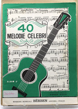 spartito musicale 40 melodie celebri berben abner rossi chitarra 1972 studio