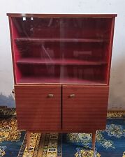 Vetrina Vintage In Impiallacciatura Di Mogano