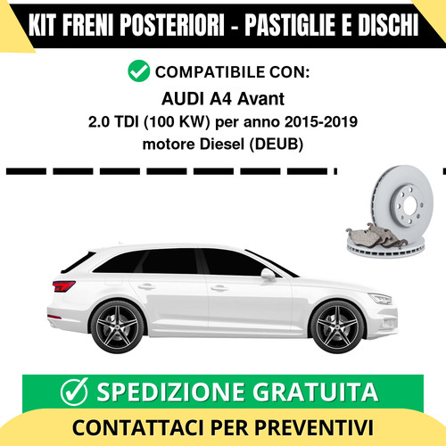 Kit freni posteriori per audi - kit,