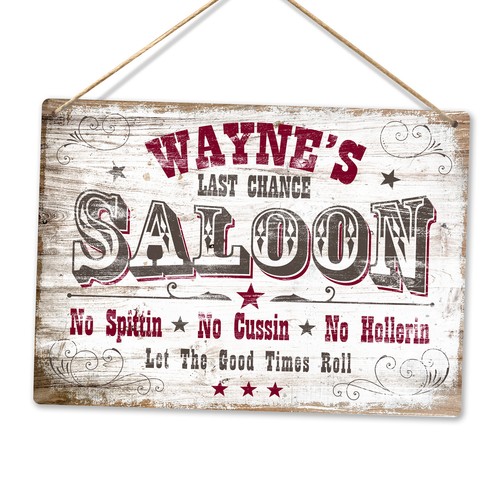 Metal wall sign - metal,