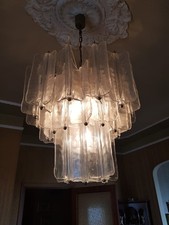 Lampadario VENINI - TONI ZUCCHERI - VETRO DI MURANO - 1970