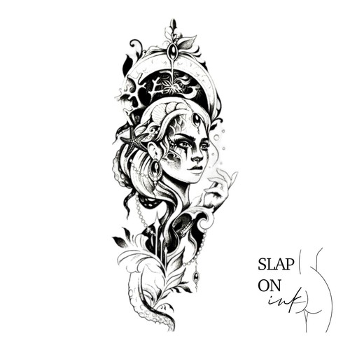 Sea queen grande tatuaggio - -,