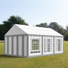 Tenda per feste 3x6 m tenda per feste tenda da giardino gazebo tenda per birra impermeabile PVC grigio e bianco
