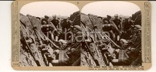 1918 WW1 THE GREAT WAR Stretcher-bearers remove a wonded officer *Stereoscopic 5