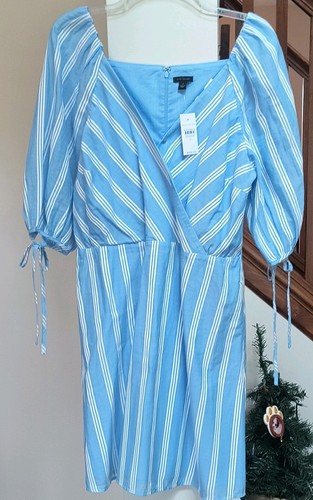 Abito ann taylor blu bianco - abito,