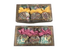 2 SET PROFUMATORI CASSETTI VINTAGE FLEUR CLEMENTINE 6 SACCHETTI LAVORATI A MANO