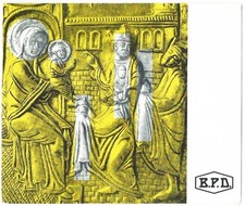 Biglietto BUON NATALE e FELICE ANNO NUOVO - BPD Bombrini Parodi Delfino anni 70*