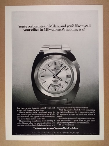 Pubblicità bulova accutron - pubblicità,