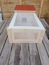 TERRARIO PER TARTARUGHE 81x40x22 CON CASETTA IN LEGNO FENOLICO X ESTERNO