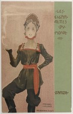 LES CIGARETTES DU MONDE CARTOLINA PUBBLICITARIA ILLUSTRATORE KIRCHNER