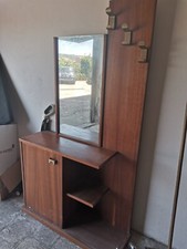 mobile per corridoio o salette di ingresso in legno con specchio e sportelli 