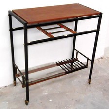 LIBRERIA SCAFFALE CARRELLO PORTA TV - ETAGERE ANNI 50 - STILE DESIGN SCANDINAVO