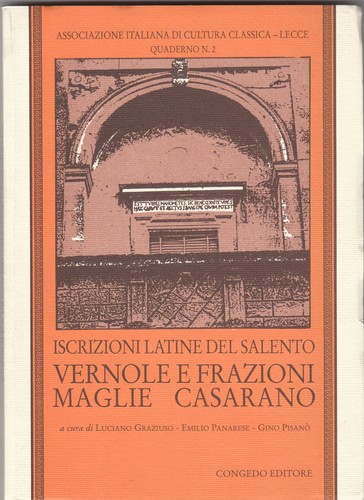 Iscrizioni latine del salento - iscrizioni,