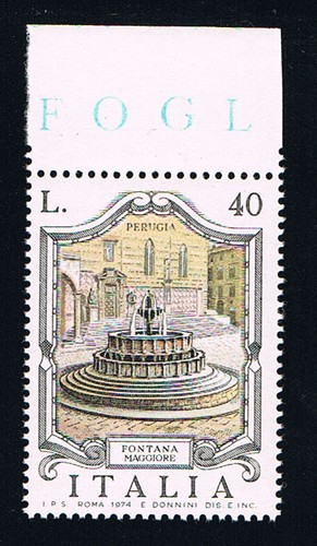 Italia francobollo fontana - 1,