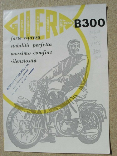 Gilera b300 1955 pubblicità - b300,