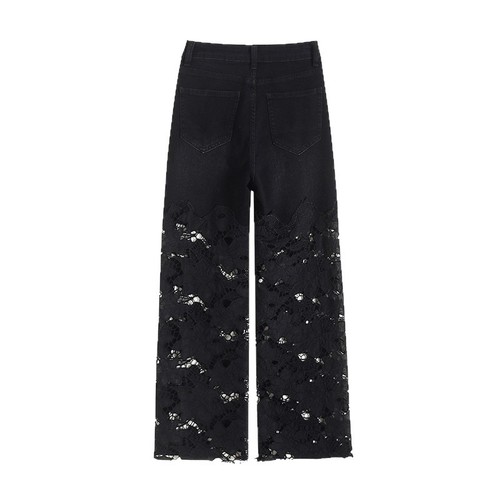 Jeans donna neri zampa - neri, a