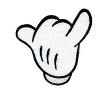 HANG LOOSE IRON ON PATCH Micky