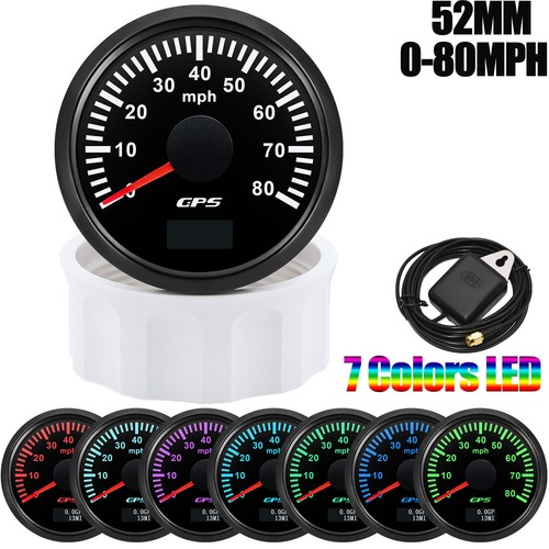 52mm gps tachimetro 80mph - gps, 0-80mph
