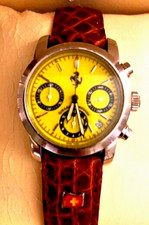 Orologio Girard Perregaux "Ferrari" crono acciaio ref.8020 quadrante giallo