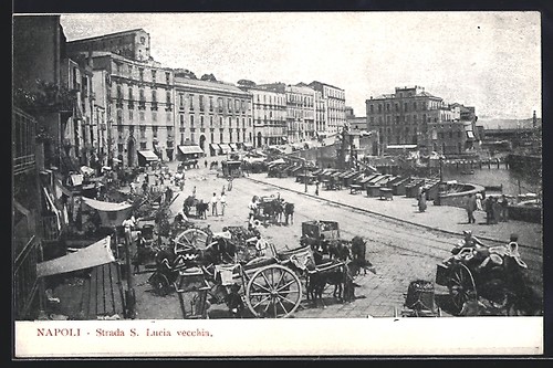 Cartolina napoli santa lucia - napoli,,