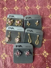 Orecchini traforati marca 1928 vintage lotto di 5 nuovi vecchio stock