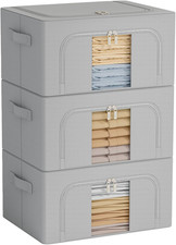 Scatole per Armadio Rigide 3 Pezzi 72L: Contenitori per Armadio Cerniera - Piumo