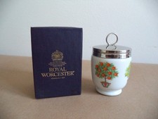 Royal Worcester cuociuova fine porcelain made in England decoro alberi da frutta