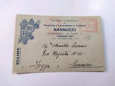 Cartolina  1931 Pubblicitaria Nannucci Firenze Tintoria E Lavanderia A Vapore