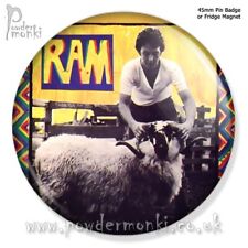 PAUL McCARTNEY "RAM" ~ Retro 1970s Music [45mm BADGE/MAGNET]