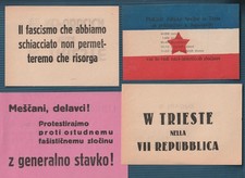 LOTTO 8 MANIFESTINI PROPAG. FILO SLAVA,TRIESTE 1948,TERRITORIO LIBERO (TLT),TITO
